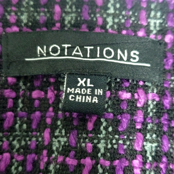 Notations Purple & black Lovely Women's Jacket Size XL. - Picture 13 of 16